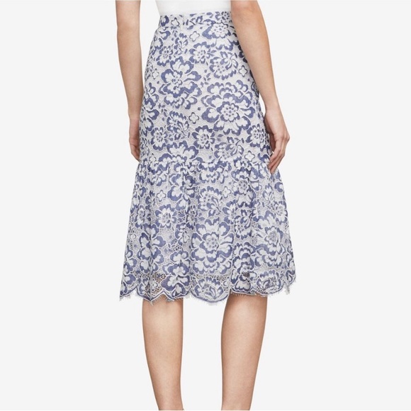 BCBGMaxAzria Floral Lace MIDI Skirt - Picture 3 of 12